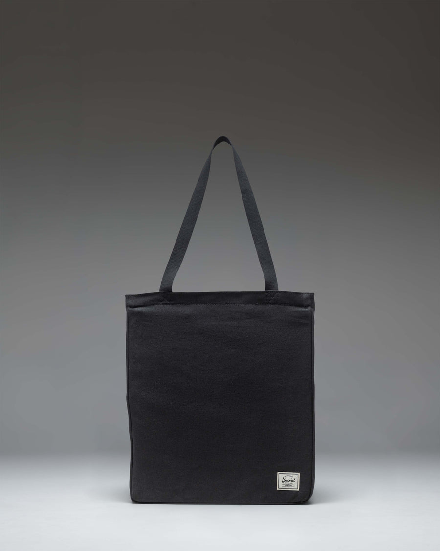 Black Herschel Supply Co. Inga Tote bag shown from a front angle on a plain white background.