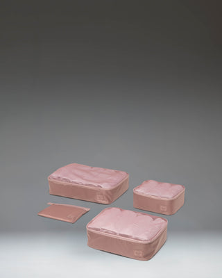 Herschel Supply Co. Kyoto Packing Cubes in Ash Rose Tonal zippered travel organizers.
